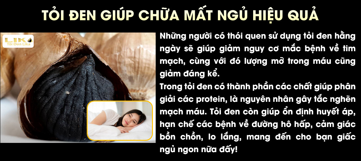 Công dụng của tỏi đen là giúp chữa mất ngủ hiệu quả