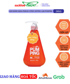 Kem Đánh Răng Perioe Citrus hương cam Pumping Trắng Răng 285g