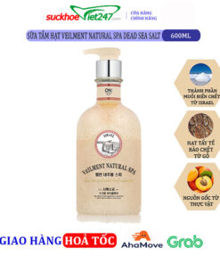 Sữa tắm On The Body hạt Veilment Natural Spa Dead Sea Salt 600g
