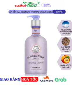 Sữa tắm On The Body hạt Veilment Natural Spa Lavender 600g