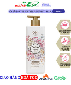 Sữa tắm On The Body Perfume White Pearl 500g – Trắng sáng tức thì với bột ngọc trai