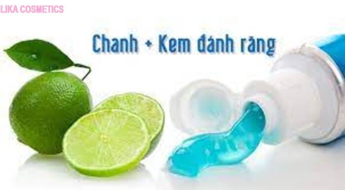 Trị mụn bằng kem đánh răng và nước chanh