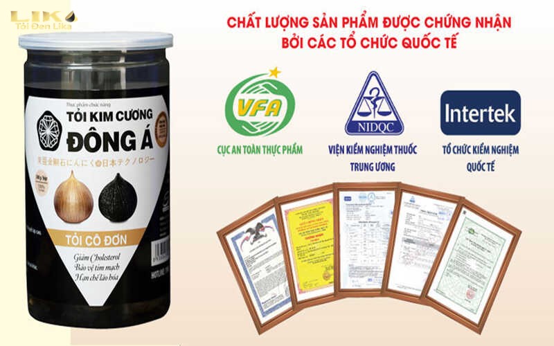 Tỏi đen Đông Á được kiểm định kỹ càng về chất lượng