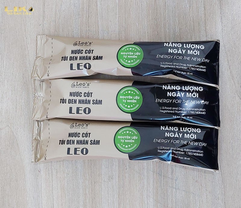 Nước cốt tỏi đen nhân sâm Leo năng lượng ngày mới